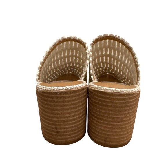 DV Dolce Vita Womens Beige Woven Raffia Mules With Block Heel Size 9 - Picture 7 of 7